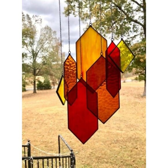Stained Glass Window Hanging from Son Sun Catchers Wall Hanging Window Decor - Picture 1 of 2